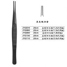 金鐘組織鑷JYG110 20cm 直形 凹凸齒 3.0×3.4（鈦）