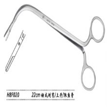 金鐘喉用鉗H8F010 22cm 鉗式 前彎 上開（取魚骨）取魚骨喉鉗