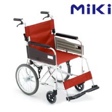 MIKI三貴手動(dòng)輪椅車MPTC-46JL 紅色 S-2重量11.5公斤，小型便攜，免充氣實(shí)心胎 老人輪椅車