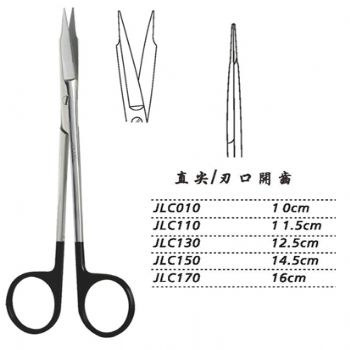 金鐘精細(xì)手術(shù)剪JLC110 11.5cm 直尖 刃口開齒（解剖）